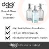 imageOggi 12oz Round Glass Lotion and Soap Dispenser for Kitchen or BathSmokeGray