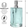 imageOggi 57136 Glass Soap Dispenser 13Ounce AquaAqua  Chrome