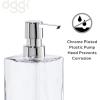 imageOggi 57136 Glass Soap Dispenser 13Ounce AquaAqua  Chrome
