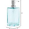 imageOggi 57136 Glass Soap Dispenser 13Ounce AquaAqua  Chrome