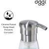 imageOggi 57136 Glass Soap Dispenser 13Ounce AquaClear  Stainless Steel