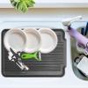 imageOggi Dish Drain Board ampamp Drying Rack Tray for Kitchen  Ideal Rigid Drainboard Plate ampamp Glass Drainer Tray Dish Drain Boards for Kitchen Counter 1275 x 1725  Black