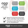 imageOggi OGGI Anti Slip Serving Tray with Handles Black Rectangle Tray  Ideal for Eating Breakfast Food Appetizer Tray Serving 175 x 115 55043Aqua