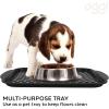 imageOggi OGGI Anti Slip Serving Tray with Handles Black Rectangle Tray  Ideal for Eating Breakfast Food Appetizer Tray Serving 175 x 115 55043Black