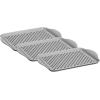 imageOggi OGGI Anti Slip Serving Tray with Handles Black Rectangle Tray  Ideal for Eating Breakfast Food Appetizer Tray Serving 175 x 115 55043GrayDk Gray