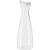 imageOGGI Clear Carafe wFlip Open Lid  Ideal Juice Bottle Clear Pitcher with Lid Tea Pitcher Water Carafe 16 Lt54Oz AquaClear  White Lid