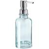 imageOggi 12oz Round Glass Lotion and Soap Dispenser for Kitchen or BathSmokeAqua