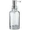 imageOggi 12oz Round Glass Lotion and Soap Dispenser for Kitchen or BathSmokeClear  Chrome