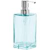 imageOggi 57136 Glass Soap Dispenser 13Ounce AquaAqua  Chrome