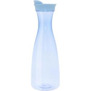 imageOGGI Clear Carafe wFlip Open Lid  Ideal Juice Bottle Clear Pitcher with Lid Tea Pitcher Water Carafe 16 Lt54Oz AquaBlue Tint