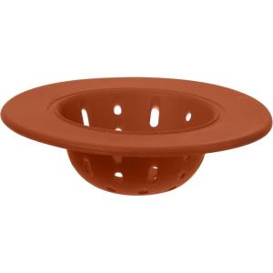imageOGGI Silicone Sink Strainer Great Kitchen Sink Strainer Sink Drain Strainer Drain Stopper Sink Plug 46 Diameter Rim BlackBrick Red