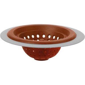 imageOGGI Silicone ampamp Metal Sink Stopper Great Kitchen Sink Stopper Silicone Drain Stopper Sink Plug 46 Diameter Metal Rim TurquoiseBrick Red