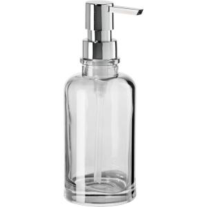 imageOggi 12oz Round Glass Lotion and Soap Dispenser for Kitchen or BathSmokeGray