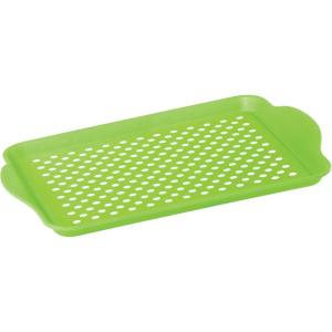 imageOggi OGGI Anti Slip Serving Tray with Handles Black Rectangle Tray  Ideal for Eating Breakfast Food Appetizer Tray Serving 175 x 115 55043Green