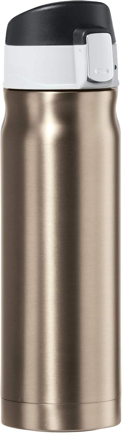 imageOGGI Caliber Stainless Steel Travel Water Bottle Insulated Coffee Mug Metal Water Bottle Sports Bottle Water Flask Travel Bottles 17oz PeacockChampagne