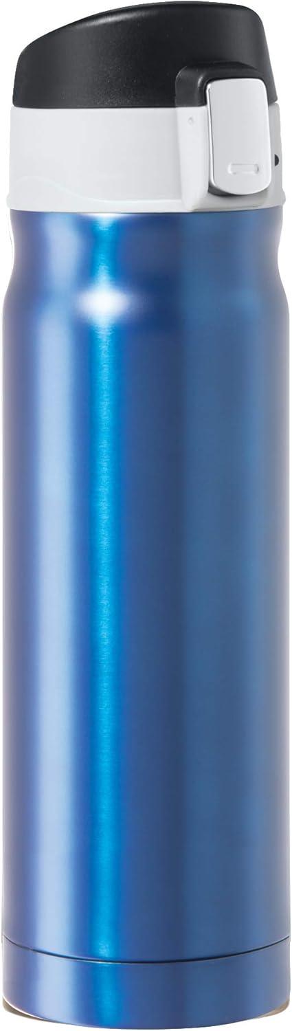 imageOGGI Caliber Stainless Steel Travel Water Bottle Insulated Coffee Mug Metal Water Bottle Sports Bottle Water Flask Travel Bottles 17oz PeacockMidnight Blue