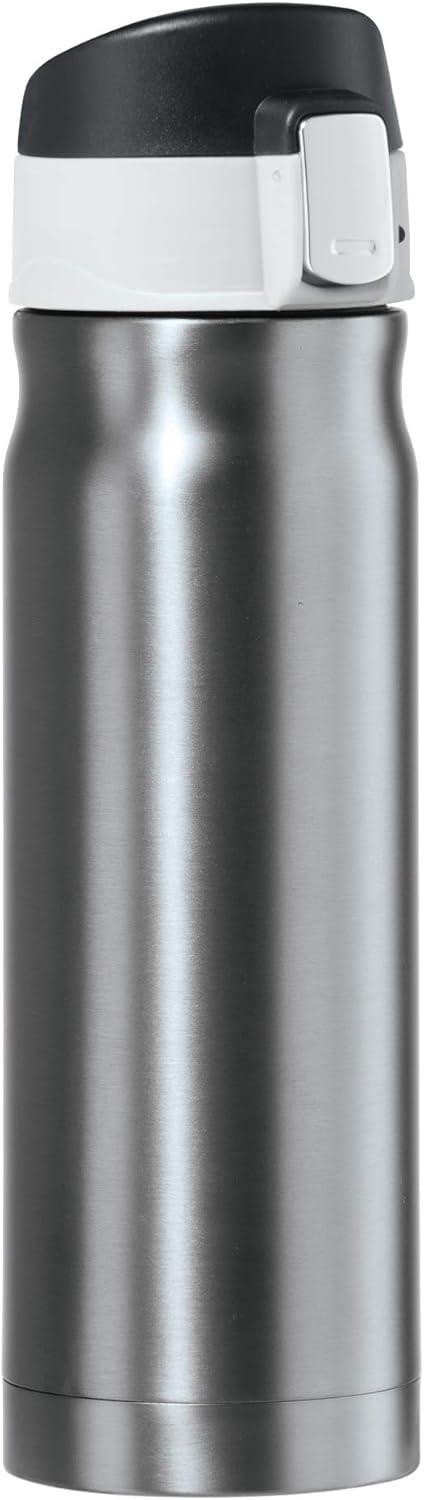 imageOGGI Caliber Stainless Steel Travel Water Bottle Insulated Coffee Mug Metal Water Bottle Sports Bottle Water Flask Travel Bottles 17oz PeacockSlate Gray
