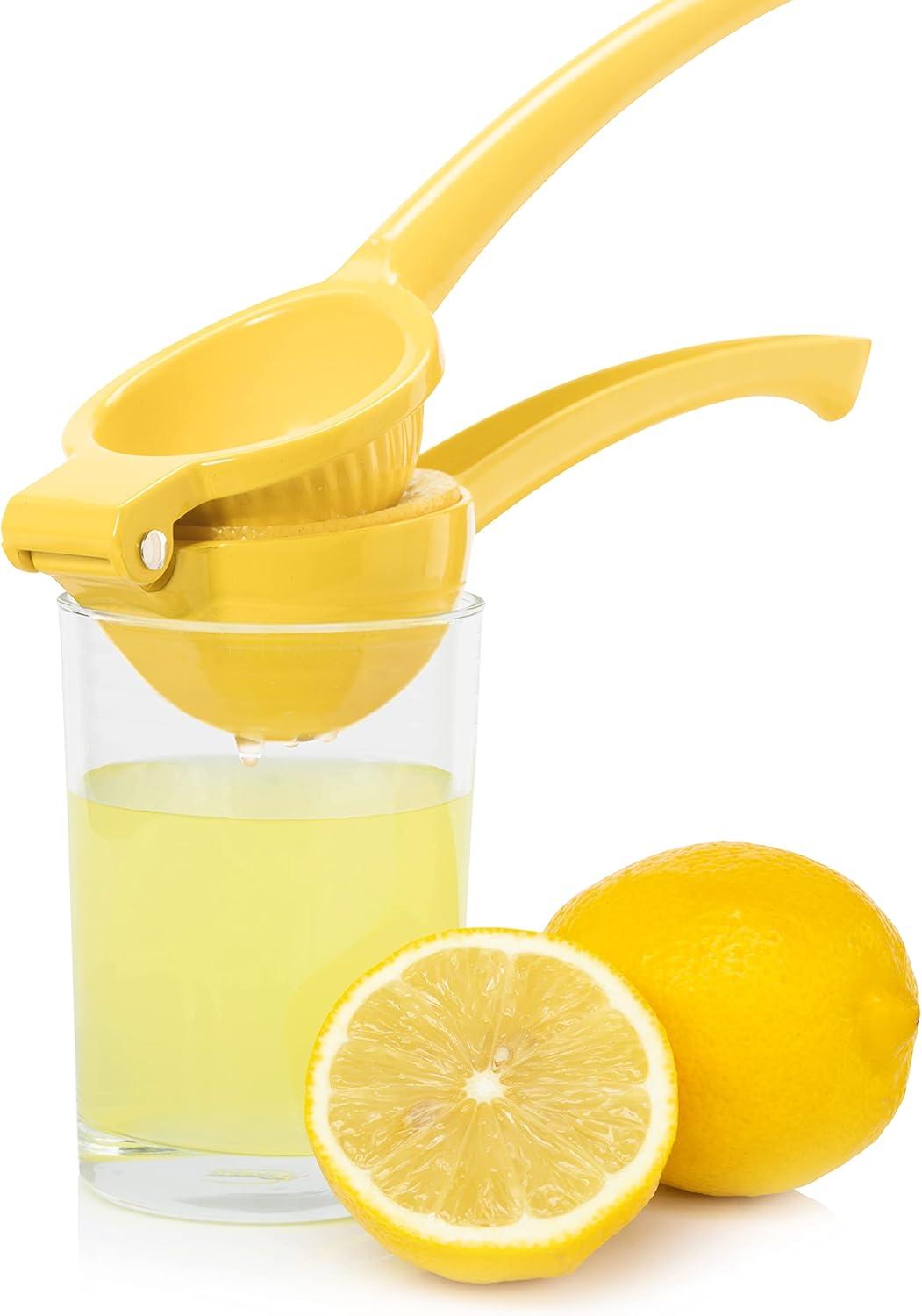imageOGGI Combo Citrus Press Aluminum Manual Citrus Juicer wNonStick Coating Ideal Hand Juicer this Citrus Squeezer is a Great Addition to Your Kitchen Accessories YellowLemon Press