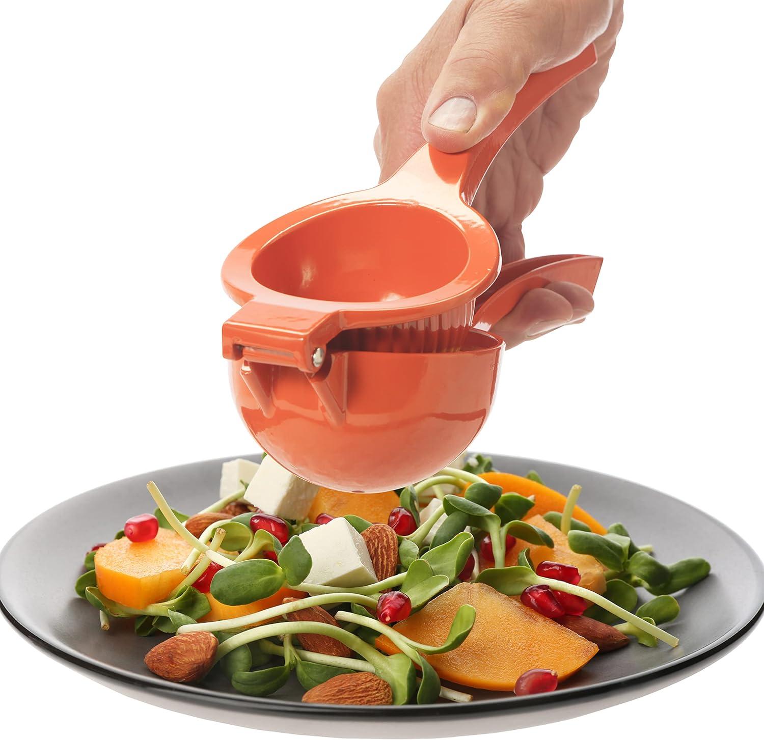 imageOGGI Combo Citrus Press Aluminum Manual Citrus Juicer wNonStick Coating Ideal Hand Juicer this Citrus Squeezer is a Great Addition to Your Kitchen Accessories YellowOrange Press