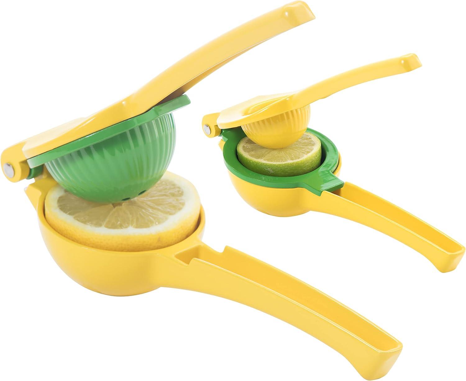 imageOGGI Combo Citrus Press Aluminum Manual Citrus Juicer wNonStick Coating Ideal Hand Juicer this Citrus Squeezer is a Great Addition to Your Kitchen Accessories YellowCitrus Juicer