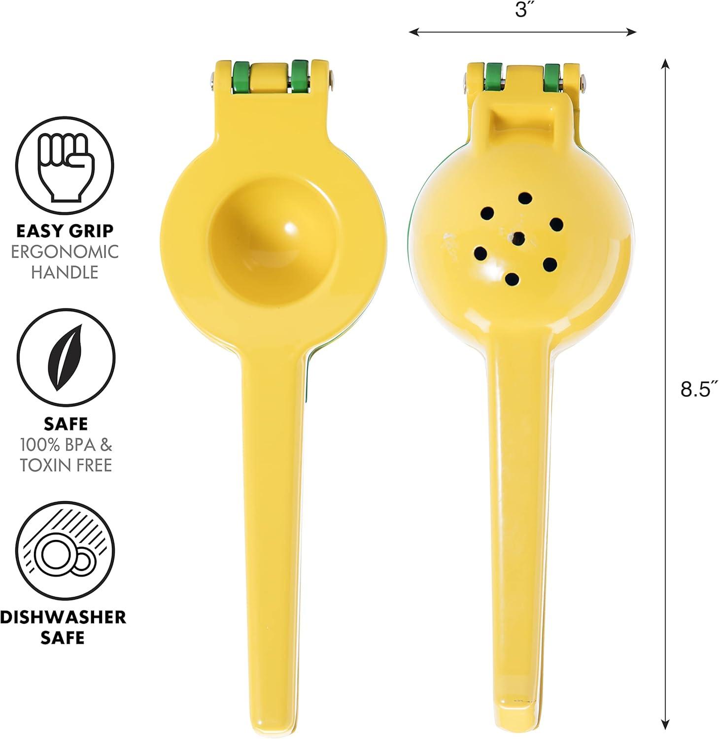 imageOGGI Combo Citrus Press Aluminum Manual Citrus Juicer wNonStick Coating Ideal Hand Juicer this Citrus Squeezer is a Great Addition to Your Kitchen Accessories YellowCitrus Juicer