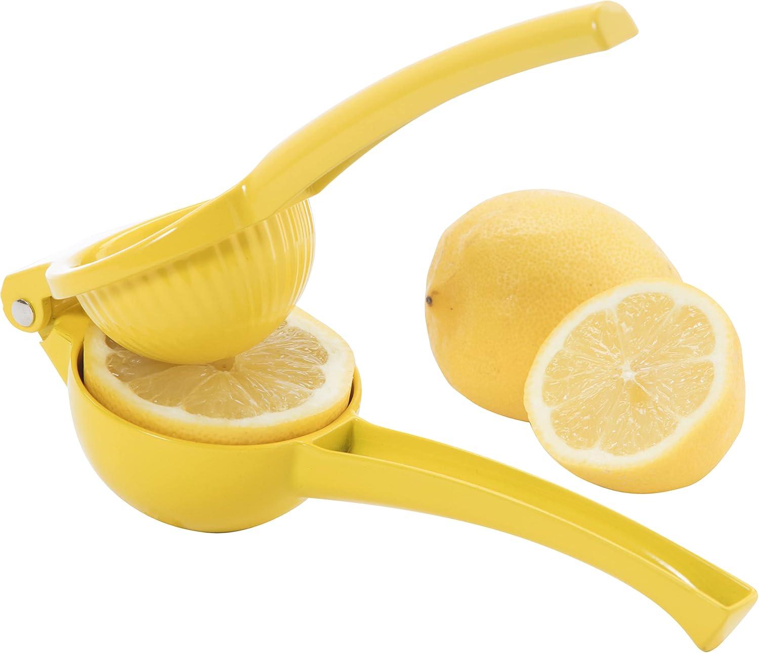 imageOGGI Combo Citrus Press Aluminum Manual Citrus Juicer wNonStick Coating Ideal Hand Juicer this Citrus Squeezer is a Great Addition to Your Kitchen Accessories YellowLemon Press