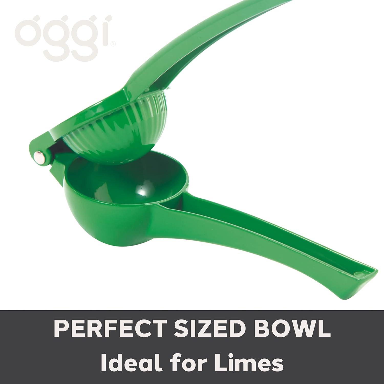 imageOGGI Combo Citrus Press Aluminum Manual Citrus Juicer wNonStick Coating Ideal Hand Juicer this Citrus Squeezer is a Great Addition to Your Kitchen Accessories YellowLime Press