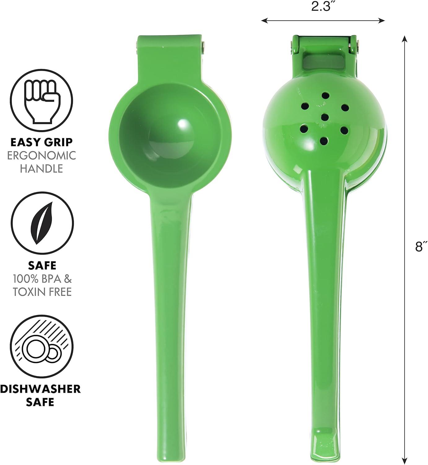 imageOGGI Combo Citrus Press Aluminum Manual Citrus Juicer wNonStick Coating Ideal Hand Juicer this Citrus Squeezer is a Great Addition to Your Kitchen Accessories YellowLime Press