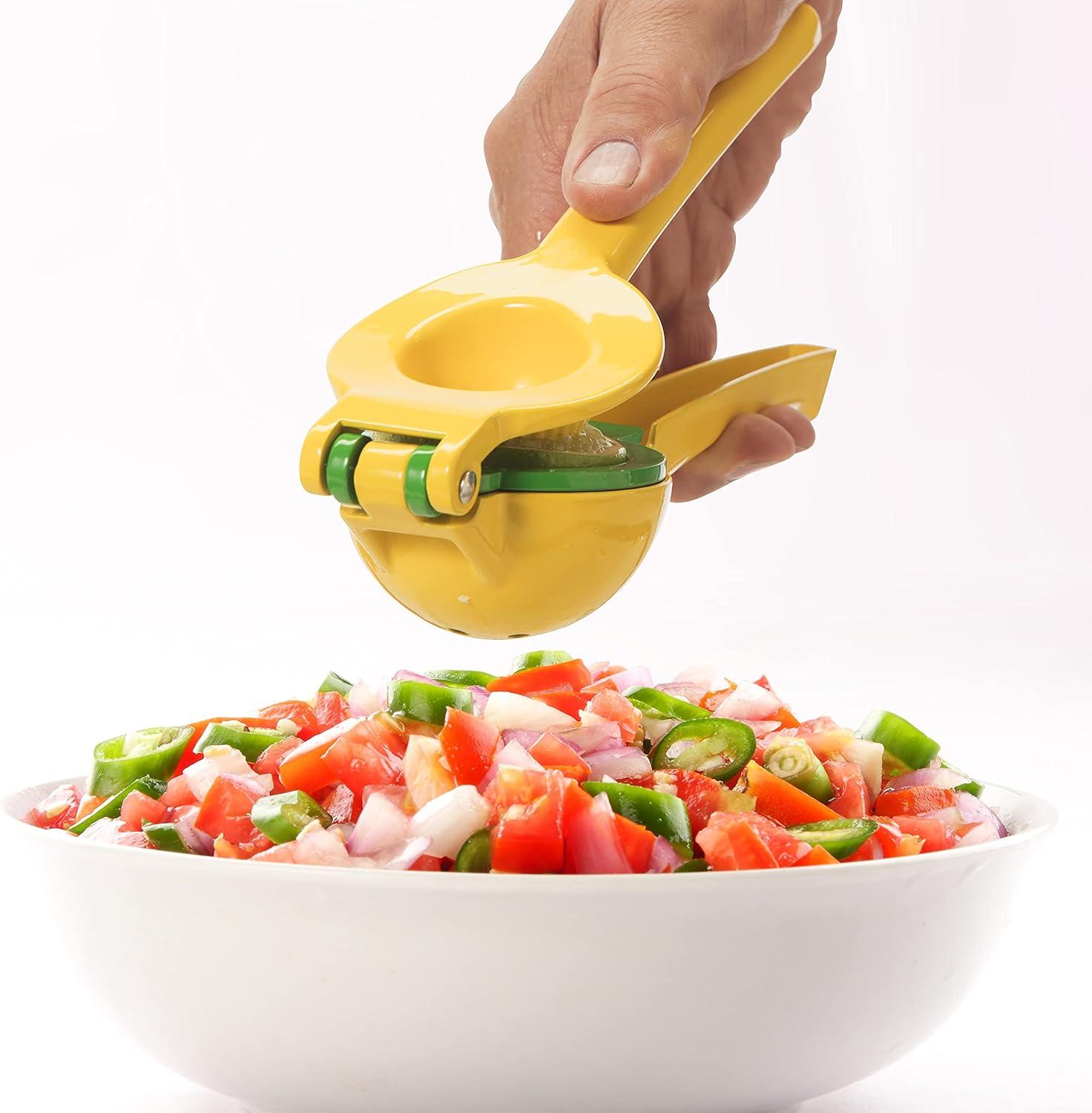 imageOGGI Combo Citrus Press Aluminum Manual Citrus Juicer wNonStick Coating Ideal Hand Juicer this Citrus Squeezer is a Great Addition to Your Kitchen Accessories YellowCitrus Juicer