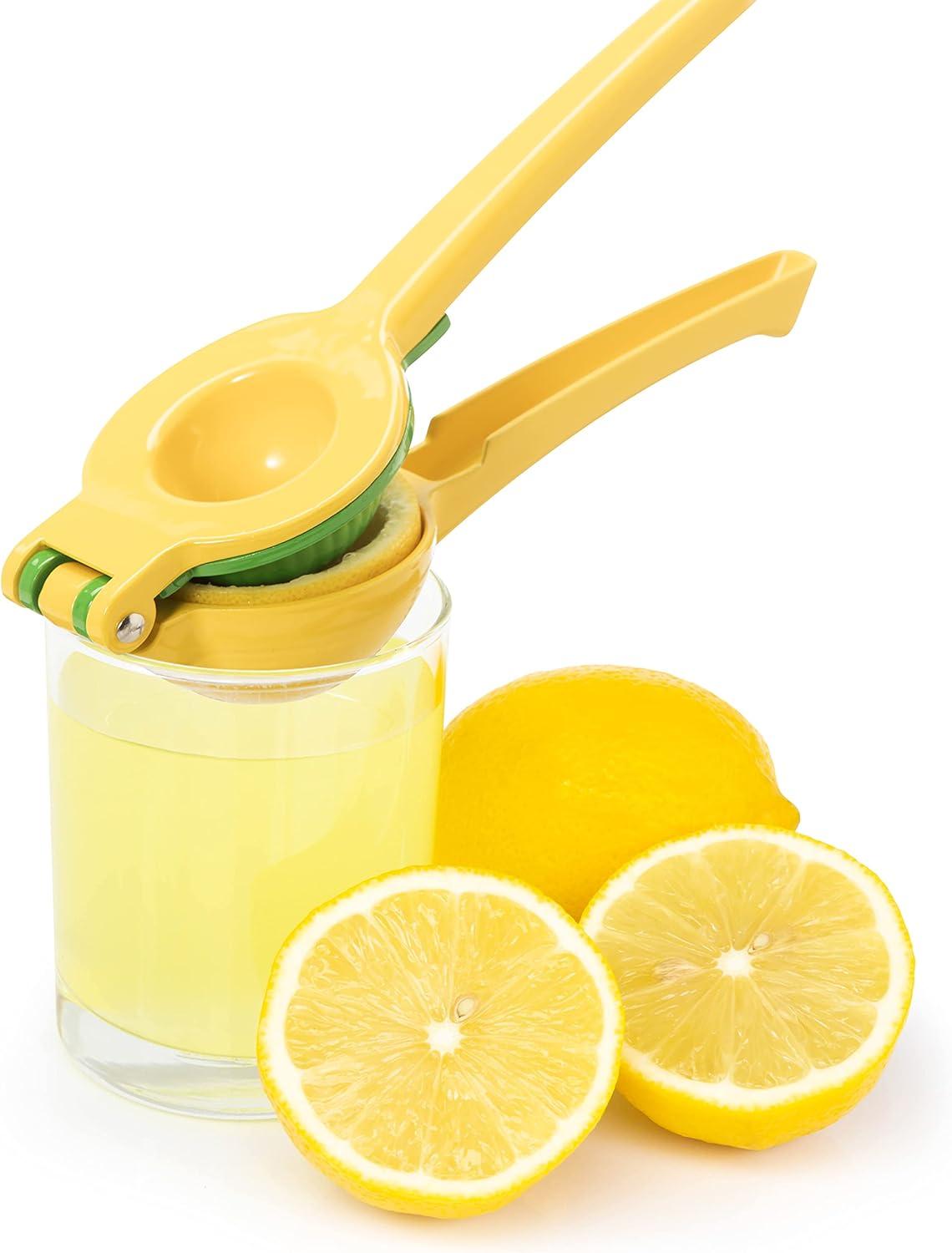 imageOGGI Combo Citrus Press Aluminum Manual Citrus Juicer wNonStick Coating Ideal Hand Juicer this Citrus Squeezer is a Great Addition to Your Kitchen Accessories YellowCitrus Juicer