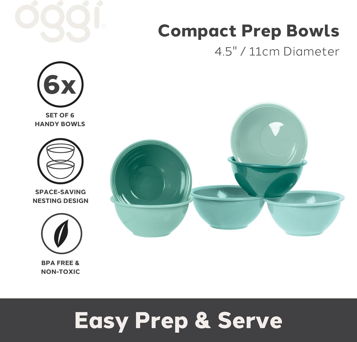 imageOggi Set of 6 Colored Pinch Bowls  45quot  114cm Diameter Ideal Salt ampamp Pepper Dip Condiments Mini Bowls Prep Bowls for Cooking Mise en Place Bowls CharcuterieAssorted