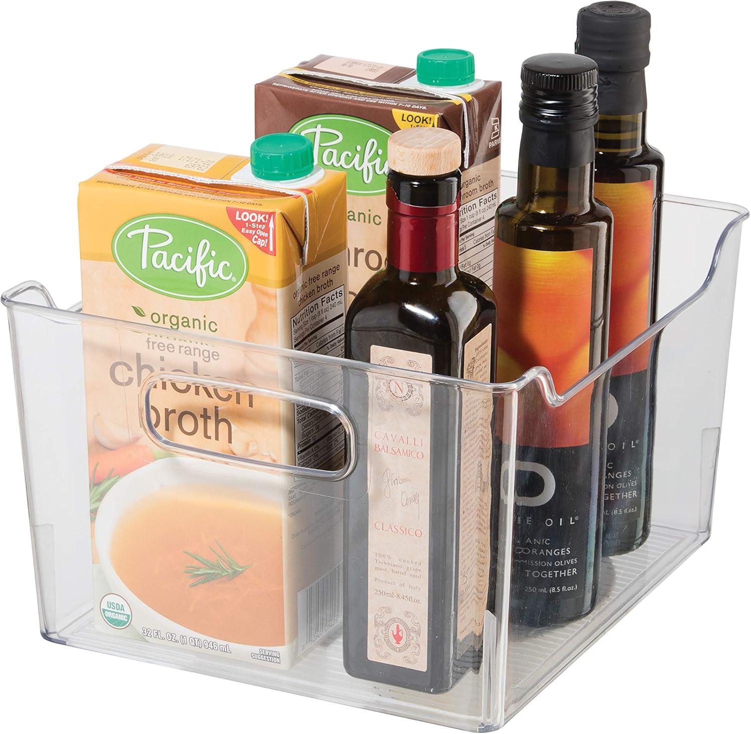imageOggi Storage Bin With Handles  Deep 975quot x 9quot x 6quot  Ideal for Kitchen Organization Pantry Storage Fridge Organizing Clear1 Count Pack of 2