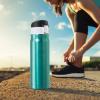 imageOGGI Caliber Stainless Steel Travel Water Bottle Insulated Coffee Mug Metal Water Bottle Sports Bottle Water Flask Travel Bottles 17oz PeacockOlive