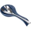 imageOGGI Ceramic Spoon Rest Spoon Rest for Stove Top Spoon Holder for Countertop Kitchen Decor for Counter Coffee Bar Accessories WhiteMidnight Blue