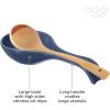 imageOGGI Ceramic Spoon Rest Spoon Rest for Stove Top Spoon Holder for Countertop Kitchen Decor for Counter Coffee Bar Accessories WhiteMidnight Blue