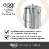 imageOGGI Countertop Compost Bin with Lid1 Gallon Indoor Compost Bin wCharcoal Filter Stainless Steel Compost Container Ideal Kitchen Compost Pail Eco Friendly ProductsFood Waste Bin