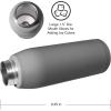 imageOGGI Freestyle Stainless Steel Insulated Water Bottle Double Wall Vacuum Insulated Travel Thermos 23oz680ml GreenCharcoal