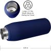imageOGGI Freestyle Stainless Steel Insulated Water Bottle Double Wall Vacuum Insulated Travel Thermos 23oz680ml GreenMidnight Blue