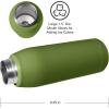 imageOGGI Freestyle Stainless Steel Insulated Water Bottle Double Wall Vacuum Insulated Travel Thermos 23oz680ml GreenOlive