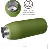 imageOGGI Freestyle Stainless Steel Insulated Water Bottle Double Wall Vacuum Insulated Travel Thermos 23oz680ml GreenOlive