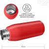 imageOGGI Freestyle Stainless Steel Insulated Water Bottle Double Wall Vacuum Insulated Travel Thermos 23oz680ml GreenRed