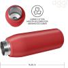 imageOGGI Freestyle Stainless Steel Insulated Water Bottle Double Wall Vacuum Insulated Travel Thermos 23oz680ml GreenRed