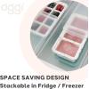 imageOGGI Prep ampamp Portion Silicone Freezer Trays with Lid  Freezer Molds for Food Ice Cube Tray Food Prep Containers Freezer Storage Containers for Soup Smoothie Cubes Broth Leftovers  2 Cup x2Blue