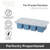 imageOGGI Prep ampamp Portion Silicone Freezer Trays with Lid  Freezer Molds for Food Ice Cube Tray Food Prep Containers Freezer Storage Containers for Soup Smoothie Cubes Broth Leftovers  2 Cup x2Blue