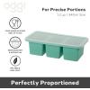 imageOGGI Prep ampamp Portion Silicone Freezer Trays with Lid  Freezer Molds for Food Ice Cube Tray Food Prep Containers Freezer Storage Containers for Soup Smoothie Cubes Broth Leftovers  2 Cup x2Green
