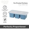 imageOGGI Prep ampamp Portion Silicone Freezer Trays with Lid  Freezer Molds for Food Ice Cube Tray Food Prep Containers Freezer Storage Containers for Soup Smoothie Cubes Broth Leftovers  2 Cup x2Blue