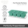 imageOGGI Prep ampamp Portion Silicone Freezer Trays with Lid  Freezer Molds for Food Ice Cube Tray Food Prep Containers Freezer Storage Containers for Soup Smoothie Cubes Broth Leftovers  2 Cup x2Green