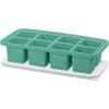 imageOGGI Prep ampamp Portion Silicone Freezer Trays with Lid  Freezer Molds for Food Ice Cube Tray Food Prep Containers Freezer Storage Containers for Soup Smoothie Cubes Broth Leftovers  2 Cup x2Green