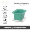 imageOGGI Prep ampamp Portion Silicone Freezer Trays with Lid  Freezer Molds for Food Ice Cube Tray Food Prep Containers Freezer Storage Containers for Soup Smoothie Cubes Broth Leftovers  2 Cup x2Green
