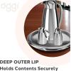 imageOGGI Round Tray Steel 14quot  Ideal Coffee Table Decorative Tray Tea and Bar Serving Tray Stainless SteelStainless Steel